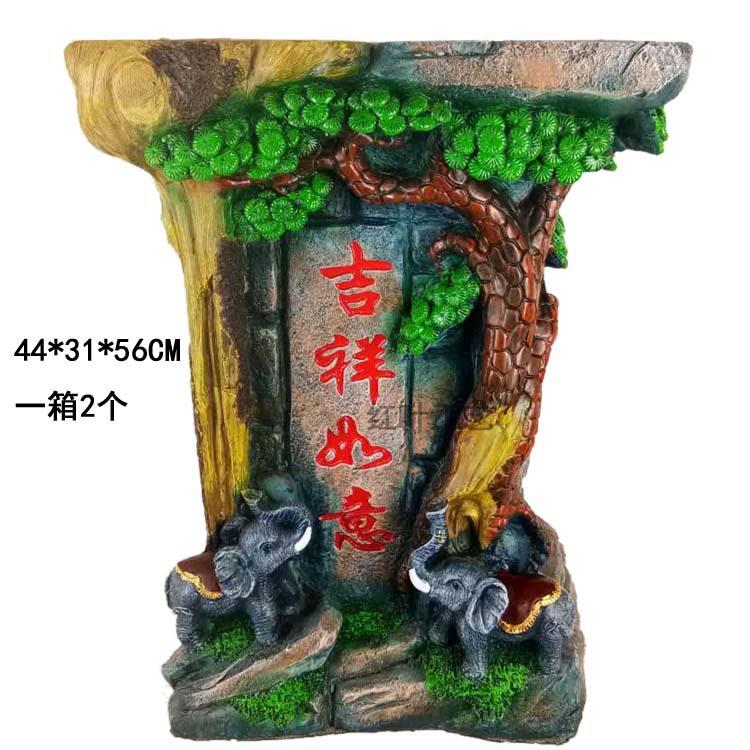 中式风格假山喷泉底座家居室内装饰开业乔迁流水工艺品树脂摆件