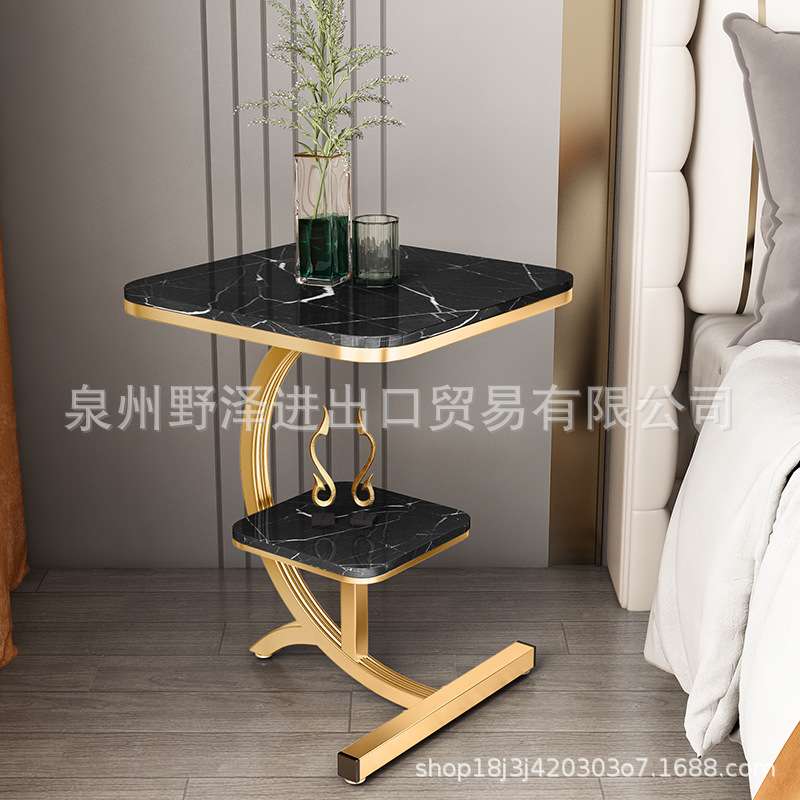 客厅沙发边几阳台小茶几简约现代大理石意式轻奢角几家用小方桌