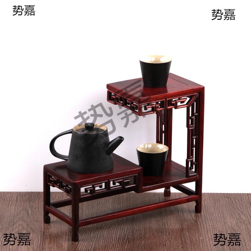 #红酸枝小博古架中式多宝阁紫砂壶茶具架盆景摆件榫卯结构实木架