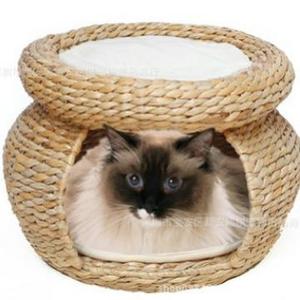 香蕉叶编织鼓形猫窝宠物用品猫窝狗窝猫家具猫咪窝一个猫咪窝