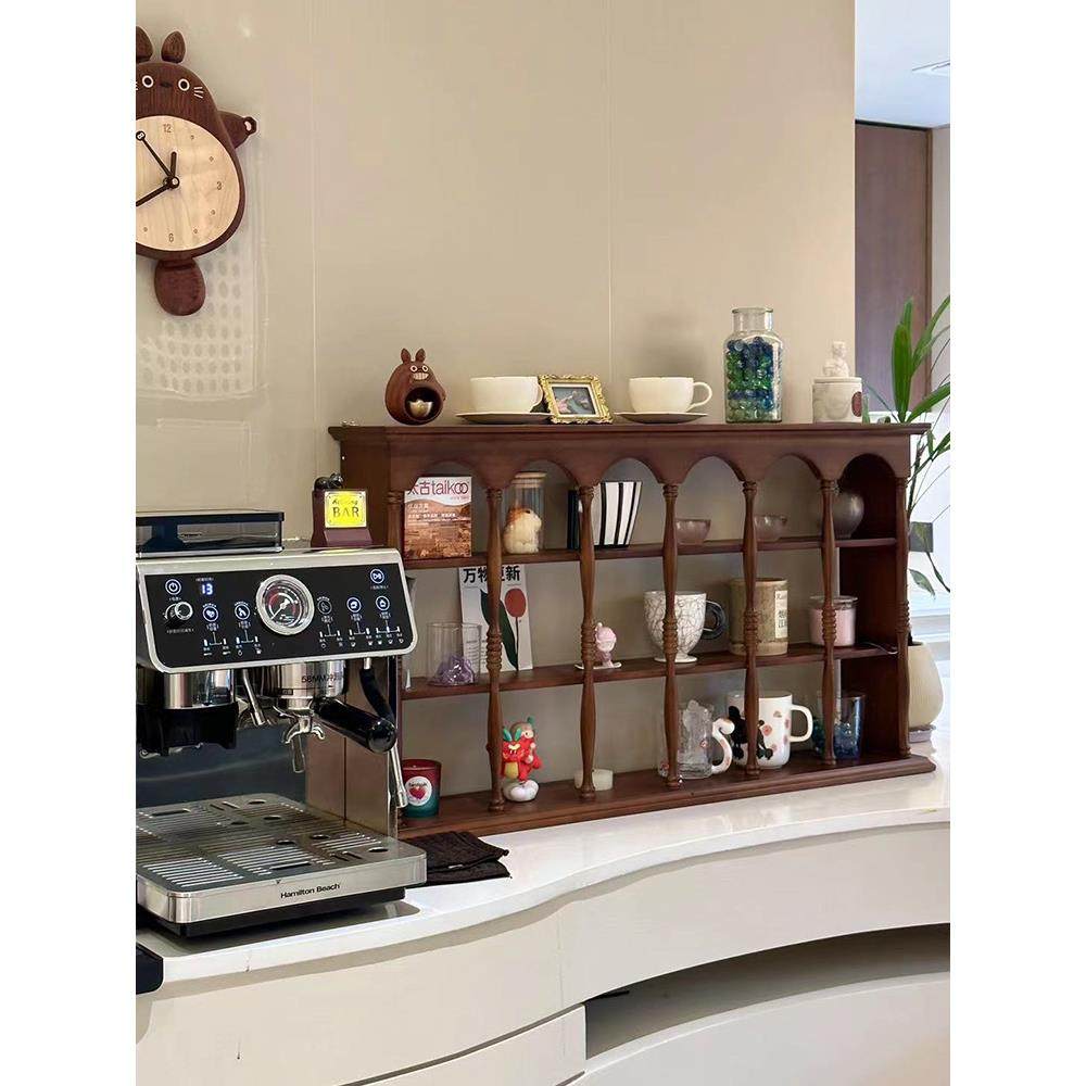 美式复古杯架木质餐边柜中古风壁挂桌面置物架实木法式收纳展示架,电子元器件市场,其它元器件,淘宝优惠券,粉丝福利购,淘宝优惠卷