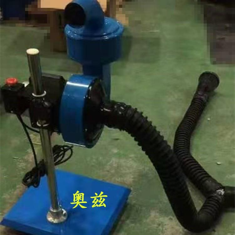 厂家制做加长加大耐热软管双吸嘴地面移动式重卡车辆尾气排放装置