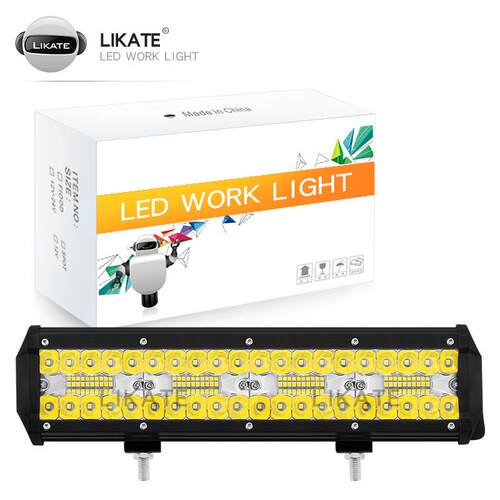 LKT12英寸240W80灯三排LED长条灯工作行驶改装越野车灯车顶长条灯