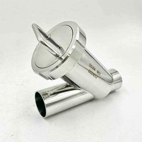 Y型焊接过滤器卫生级304/316L不锈钢斜插焊接Y型过滤器Φ38DN50