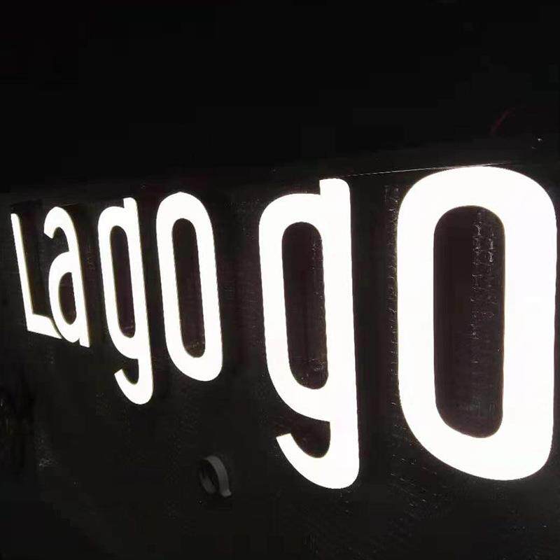 树脂发光字 logo招牌门头广告字迷你LED广告牌匾户外树脂字