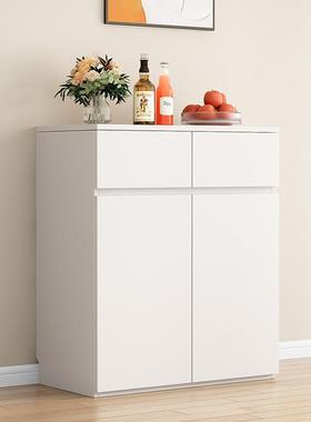 法式c餐边柜厨房超薄型30公分白色窄IRS餐柜20储m实木物柜薄柜收