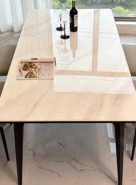 轻奢微JRZ晶石桌椅高端组合代简约奢石天然大理石现超餐晶石饭桌