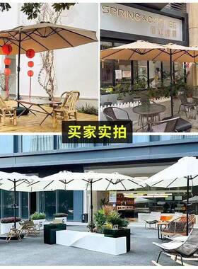 户外阳三头伞露台遮别墅柱花园中庭院露伞JOJ营摆摊太阳伞阳台垒