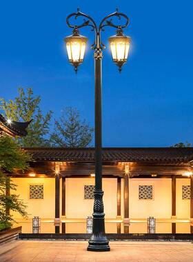 le灯户外防水园别墅小区家d用2欧20v花EET室外庭院3米式复古高杆