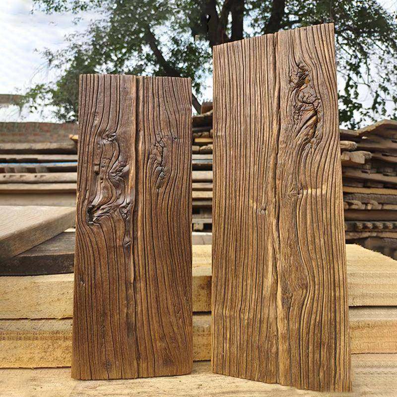 老茶榆木门板REP原桌木风化面板桌实木木板旧门桌板面茶台吧台装