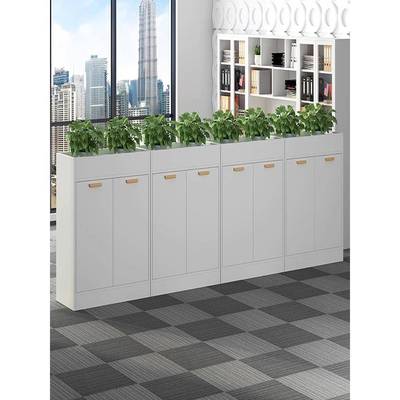 ?艺屏风隔断餐置物架办公室铁地厅饮栅栏卡座装饰落G44绿植隔断柜