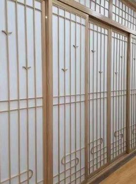 店日式格子门推门厅和室移门日料实木60282包厢隔断屏风餐民宿拉