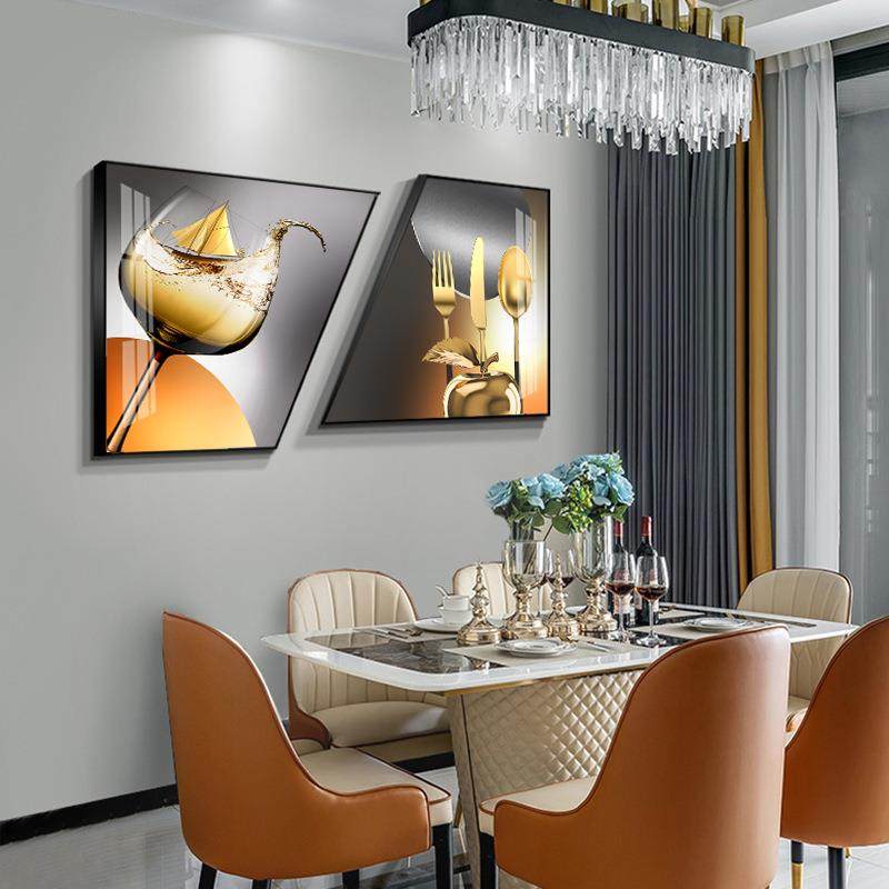 轻奢风厅装饰画现代TX-A001简约高端客饭厅壁画抽象意时创尚梯形