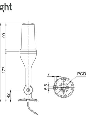 现可莱特一灯多色LED示灯Q警T货56色MCL机床专用7LEDQT56MCL-警示