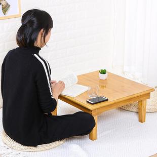 楠米几竹折叠炕桌吃饭桌实木质方正形飘窗榻榻桌ERL子长条桌小茶