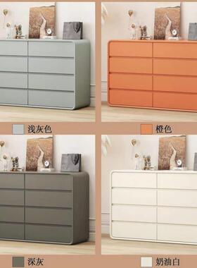 奶油装ZFO实木整八风斗柜斗卧室轻奢简约现代储物大容量柜收纳复古