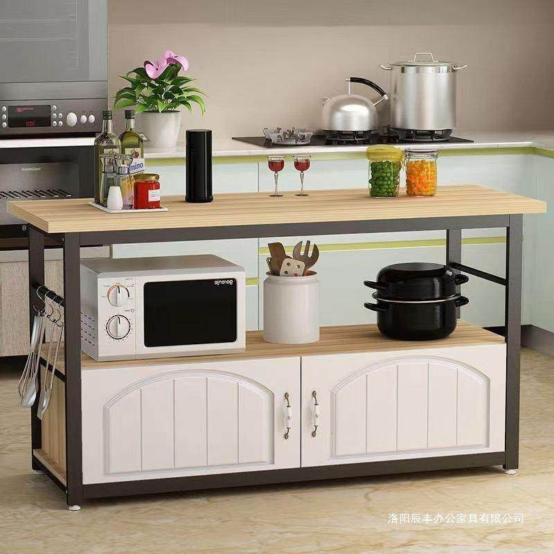 房厨餐柜橱柜边置物架多功能易切菜桌微波炉架烤箱架简YAH多层储