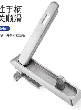 304不锈4钢平控面锁MS8带挂锁配电箱TK834-P门锁把手锁制柜3锁户