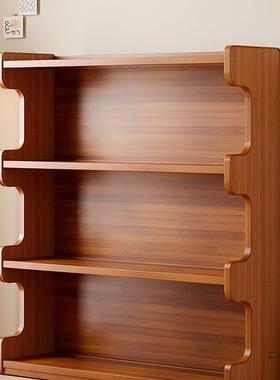 书架置物架地书柜简易落客厅物UNA储柜一体靠墙多层用收纳展示家