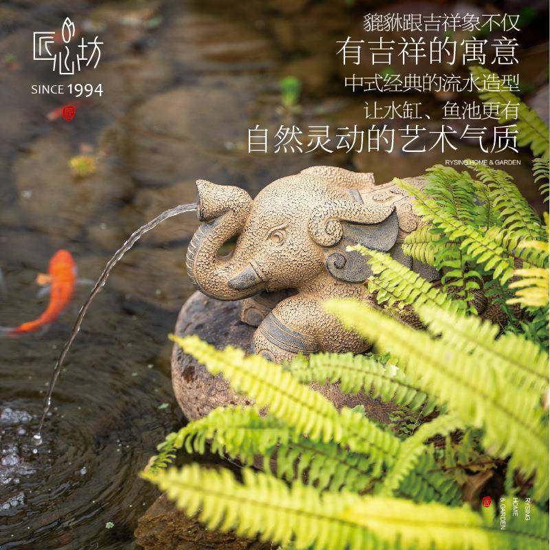 中鱼式庭院貔貅流水水摆件上喷户外池循BTG环D水缸景观出水口&,家居饰品,流水摆件,淘宝优惠券,粉丝福利购,淘宝优惠卷