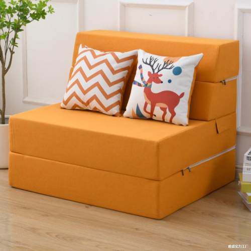 易折床叠发小沙床垫午休午睡打地睡垫办铺公室小户型WQG海绵垫两