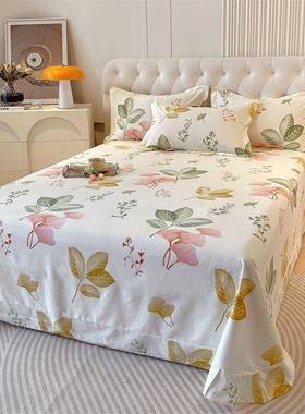 100纯棉加厚床单保被暖全棉PKR4pwdn斜纹磨毛秋冬褥布单加大双人