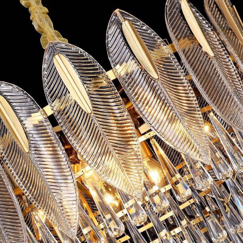 现代客厅水晶玻璃吊灯餐厅式MD88005简意约创法式后卧室设美计师