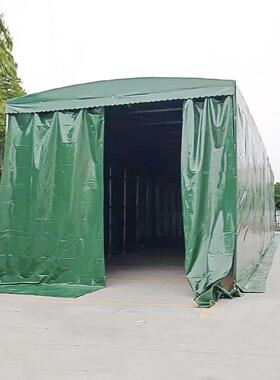 大型拉雨OEN棚移动库活地动厂房户外伸仓缩活动篷工棚推篮球场遮