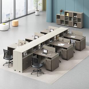 简约现代T型财办务公桌双位办公桌人公室职员办桌椅组合咨询客服