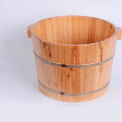 木天家然香杉木桶足浴桶用泡脚木桶加QAO厚防裂深足疗按摩盆