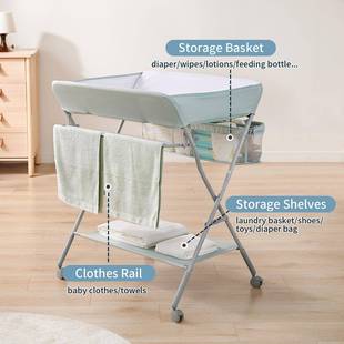 929尿布台婴儿护理台换便携式 功能可折叠宝宝布抚触多按摩可折叠