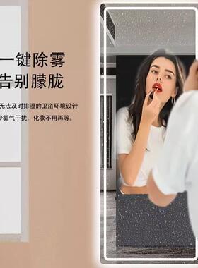 LED穿衣壁镜挂无框墙全身镜化家用客厅装饰贴墙带灯妆镜挂MFX跨境