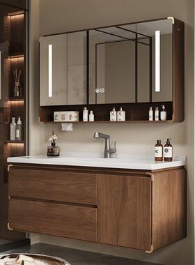 橡木简约现代能24357浴柜镜柜组合烤漆实木新中式智生间室洗漱台