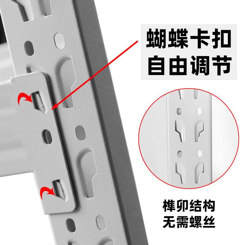 仓储货架中型层板式货架仓库储物货架工厂高承重多层快递货架