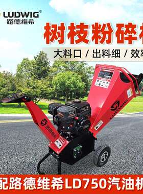 M650果园枝条碎木机秸秆草料粉碎机干湿两用路德维希LD750汽油机