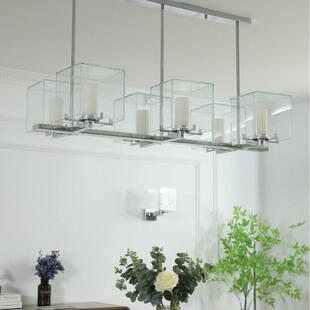 美式工业风餐吊灯餐桌吧台灯新中式长方形茶室灯酒店前台接待吊灯