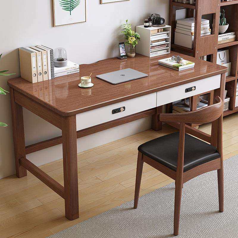 全实木书桌带抽屉密码锁成人办公桌简约家用学生写字桌卧室电脑桌,电子元器件市场,其它元器件,淘宝优惠券,粉丝福利购,淘宝优惠卷