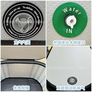 跨境ice 折叠冰桶运动康复冰浴桶 bath充气冰桶拉丝充气桶便携式