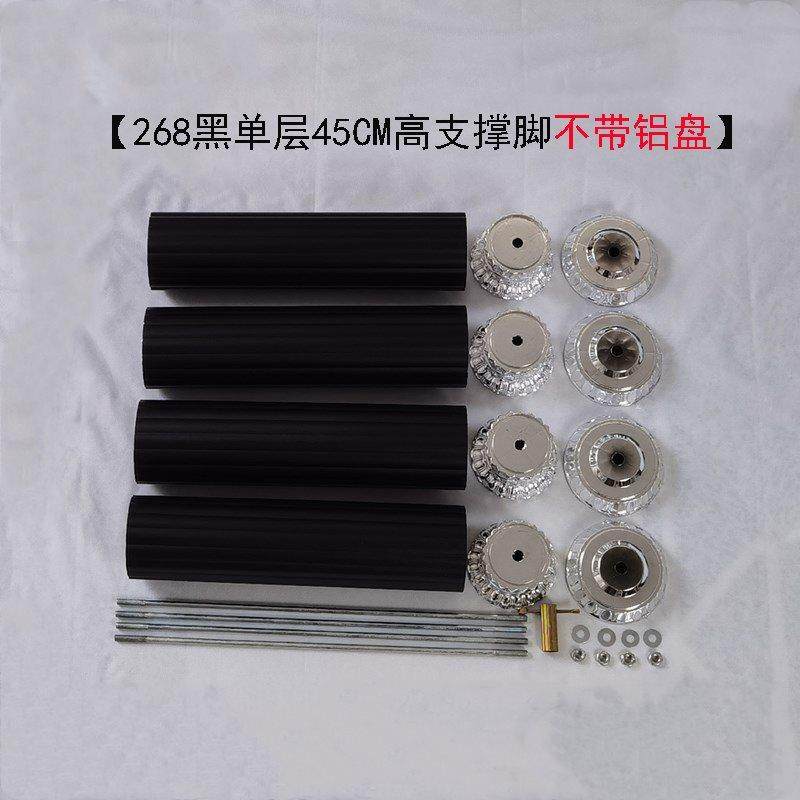 批不锈钢铝合金钢化玻璃茶几腿支撑腿铝盘铝柱底脚垫吊杆五金配件