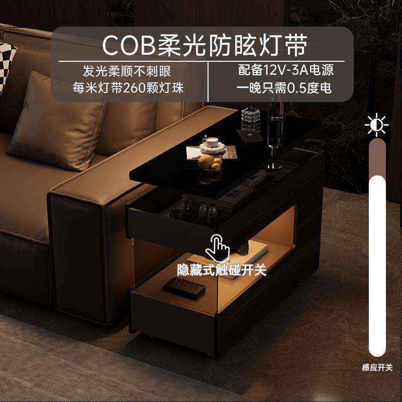 意式极简沙发边柜轻奢感客厅边几侧边柜带轮可移动茶几小桌子,电子元器件市场,其它元器件,淘宝优惠券,粉丝福利购,淘宝优惠卷