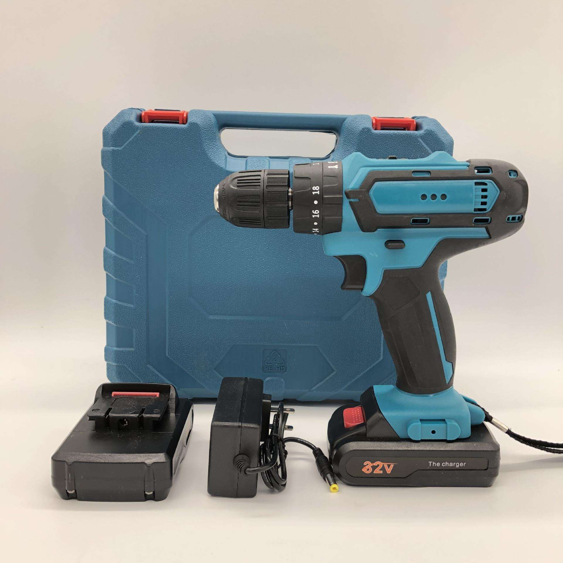 兵刃充电式手电钻25V大功率双速锂电钻家用电动螺丝