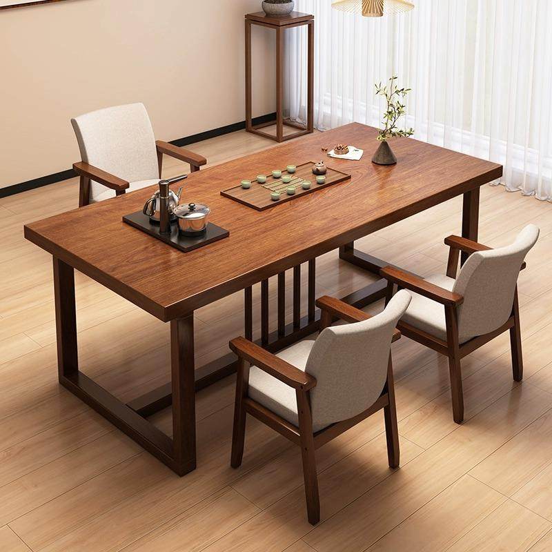 茶桌椅组合家用实木腿大板茶桌简约现代办公室茶几新中式茶台茶桌,电子元器件市场,其它元器件,淘宝优惠券,粉丝福利购,淘宝优惠卷