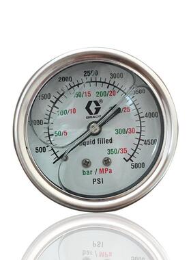 供GRACO压力表不锈钢耐震表充油全钢YBN601/4NPT35MPA工厂直批