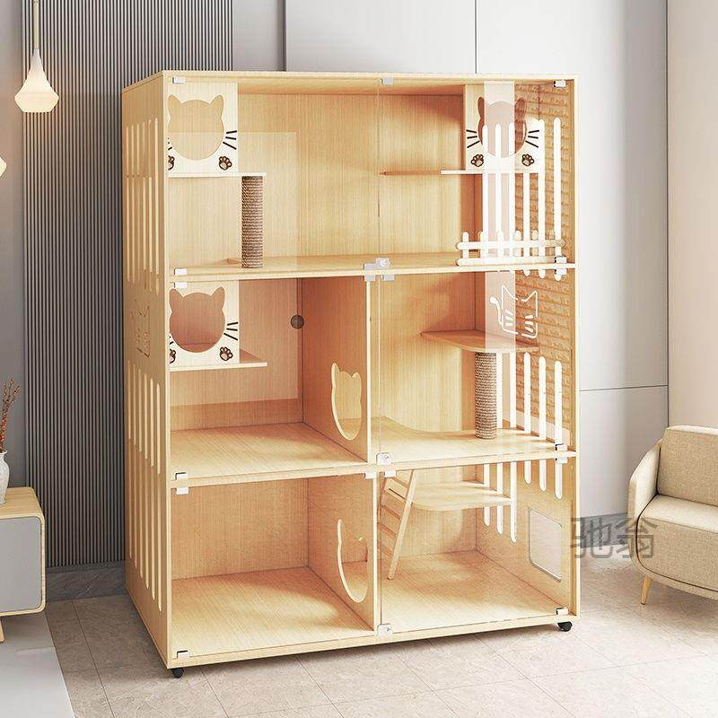 麓f猫窝猫别墅家用实木猫笼超大自由空间室内豪华猫舍多猫防水猫,电子元器件市场,其它元器件,淘宝优惠券,粉丝福利购,淘宝优惠卷