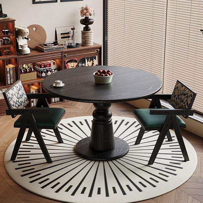 法式复古风实木圆桌小户型客厅复古圆形餐桌椅组合阳台咖啡桌茶桌,电子元器件市场,其它元器件,淘宝优惠券,粉丝福利购,淘宝优惠卷