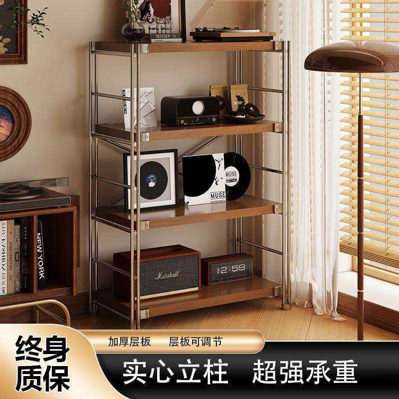 日式置物架落地货架多层客厅阳台书架简约储物架厨房微波炉收纳架,3C数码配件,USB灯,淘宝优惠券,粉丝福利购,淘宝优惠卷