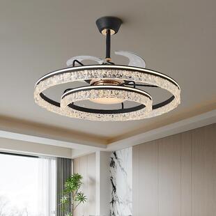 隐形风扇灯2025新款意式轻奢一体吊扇灯led客厅主灯套餐吸顶灯具