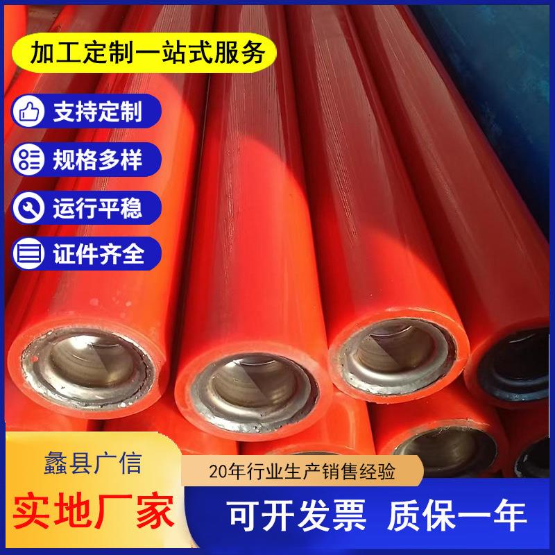 输送带专用配件 托辊 槽型托辊 鼓型托辊 聚氨酯鼓型托辊图片