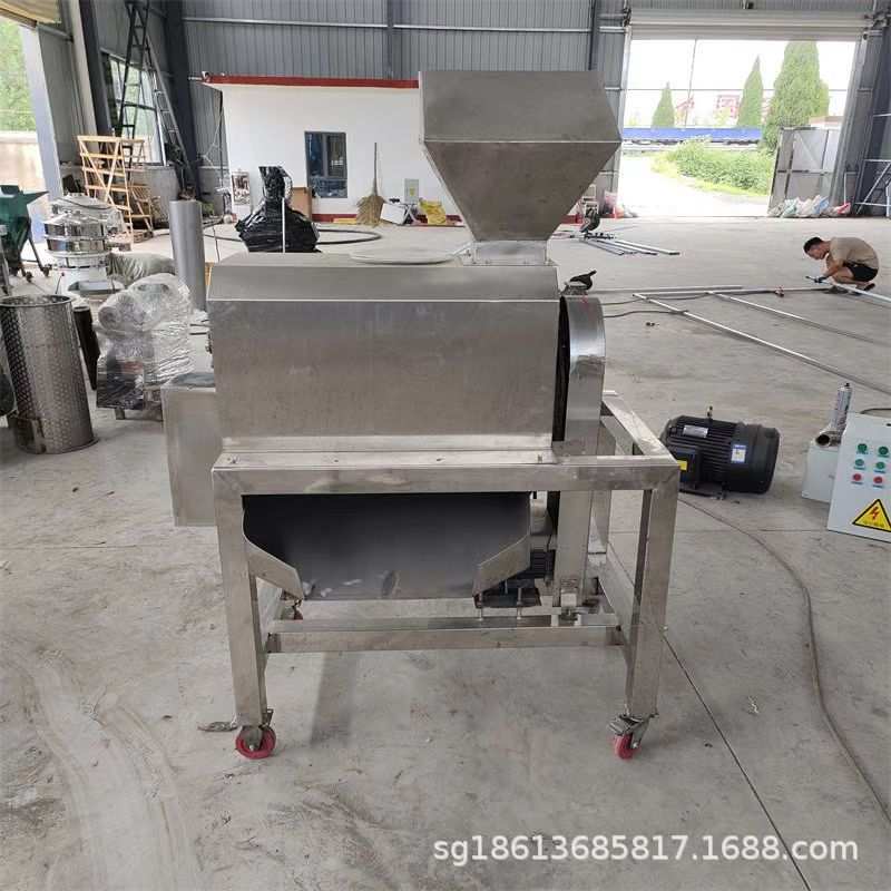 红樱桃打浆机 商用枇杷芒果黄桃去皮脱核果浆机 舜工大型打浆设备