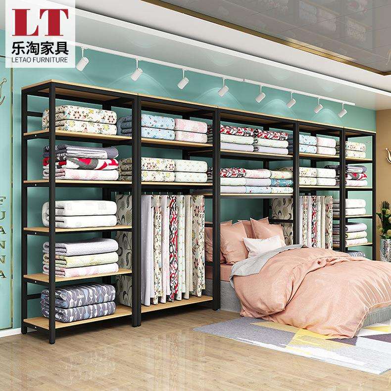 家纺店货架展示架床上用品四件套置物架被芯被子枕头布料陈列架批